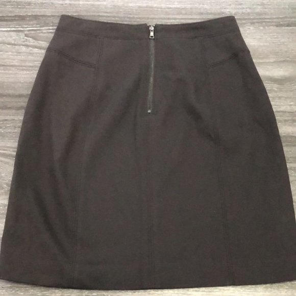 elie Tahari Dark Brown Structured Pencil Skirt, 4 - Picture 5 of 12